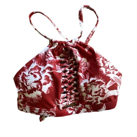 NWT Damsel High Neck Criss-Cross Bikini Top Medium - Picture 1 of 7